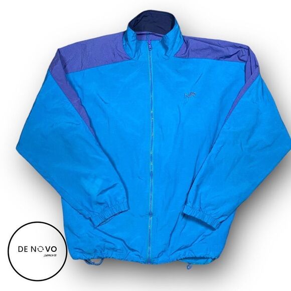 Northern Reflections Men’s Vintage Full Zip Windbreaker Jacket Size Medium Blue - Picture 1 of 7